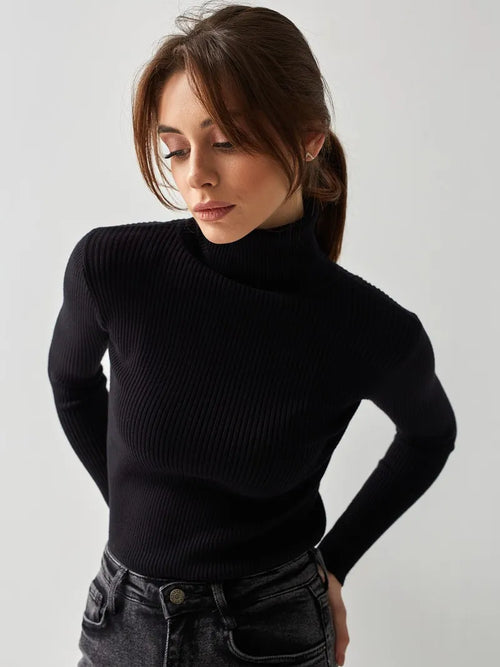 Herren Turtleneck Tröja Klassisk Design Mjuk Fiber 1