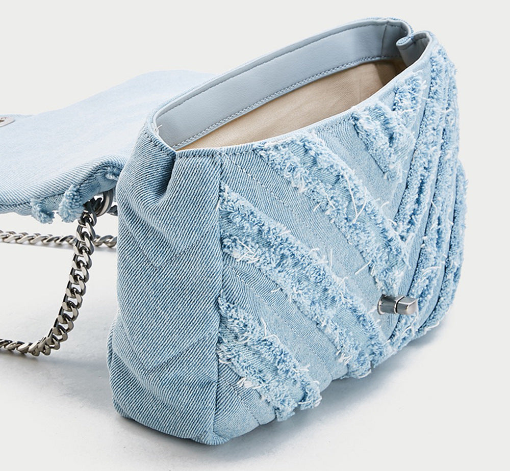 Dam Axelväska Fyrkantig PU Med Kedjeaxelrem-6