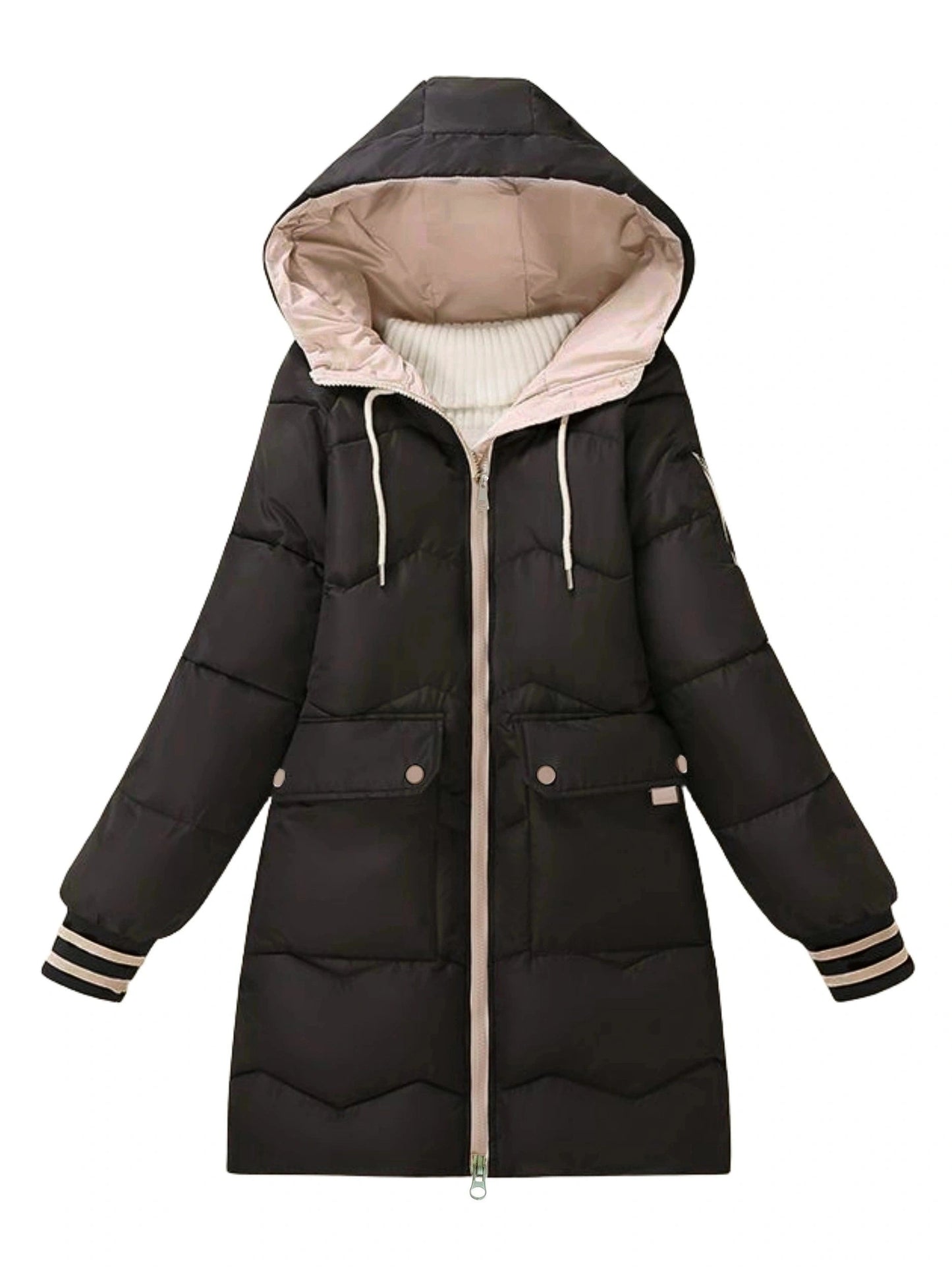 Variant image for Damjacka Värmeisolerande Hoodie Praktisk Dragkedja-11