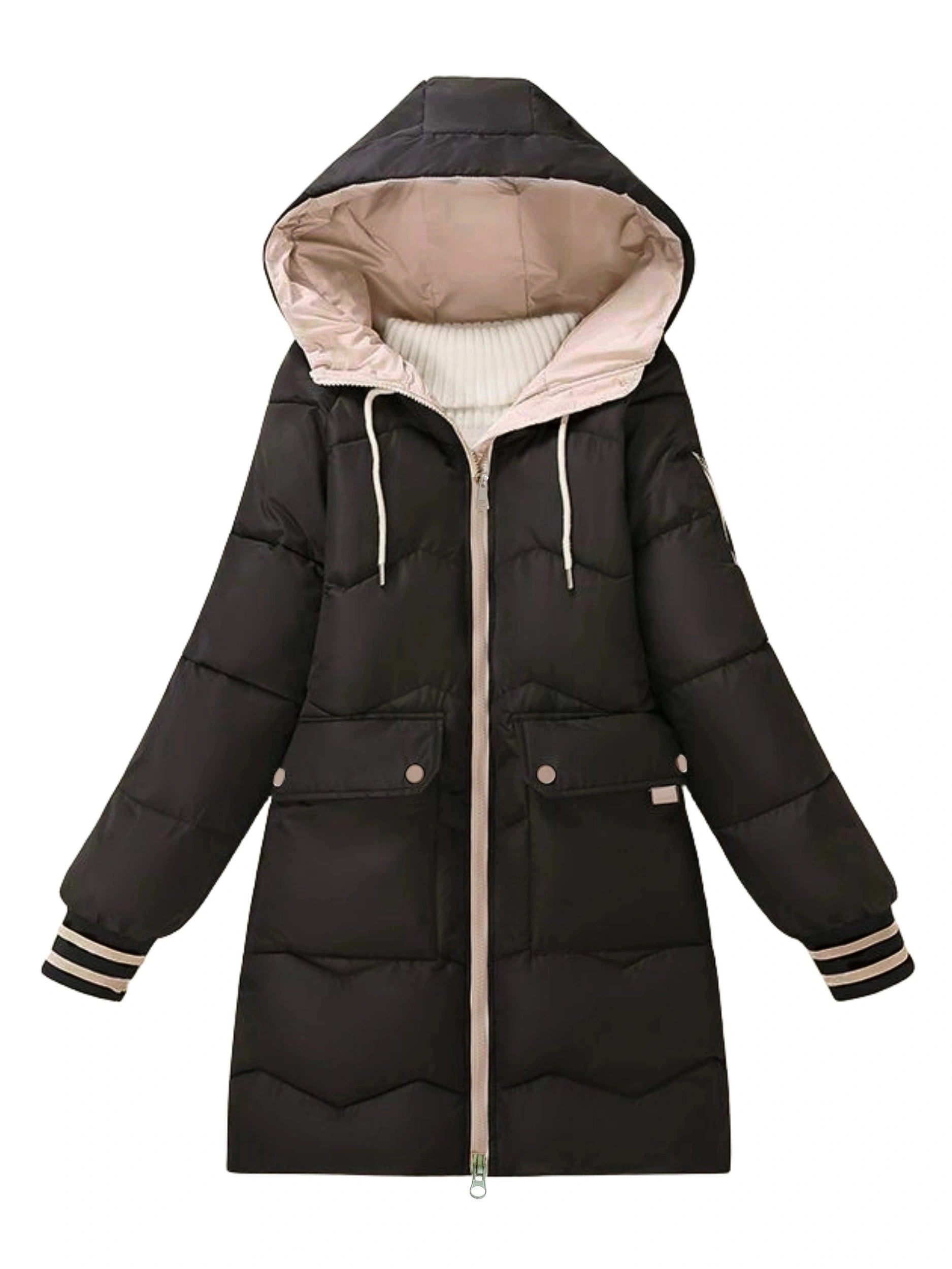 Variant image for Damjacka Värmeisolerande Hoodie Praktisk Dragkedja-11