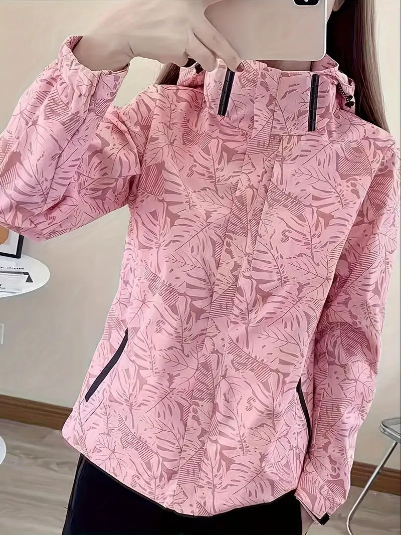 Herren Vattentät Utomhusvandringsjacka Funktionell Polyester-3