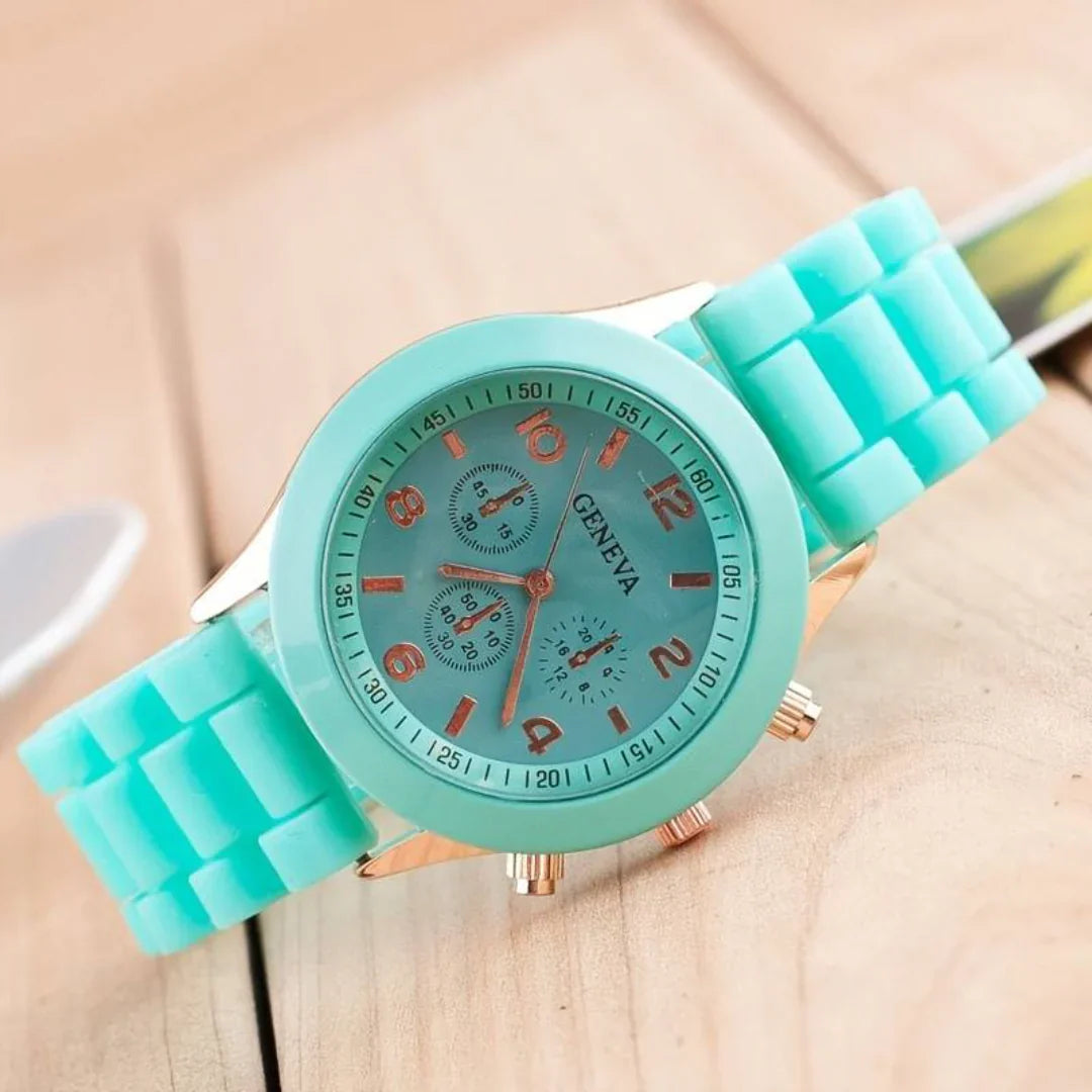 Kvinnoarmbandsur Analog Silikon Klassisk-3