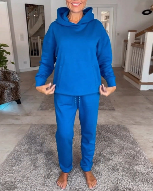 Dam Hoodie Enkel Elegant 100% Bomull-1