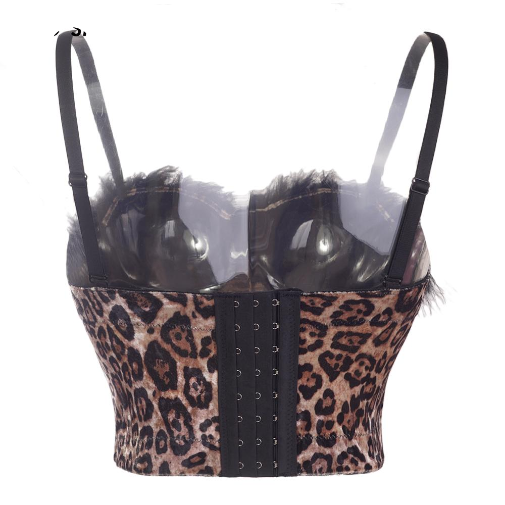 Dam Bustier med Fjädrar i Bomullsblandning-3