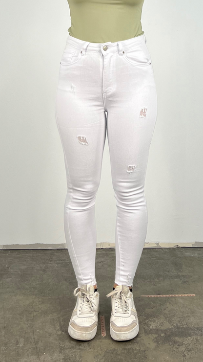 Damjeans Hög Midja Stretch Med Elastisk Nederkant-3