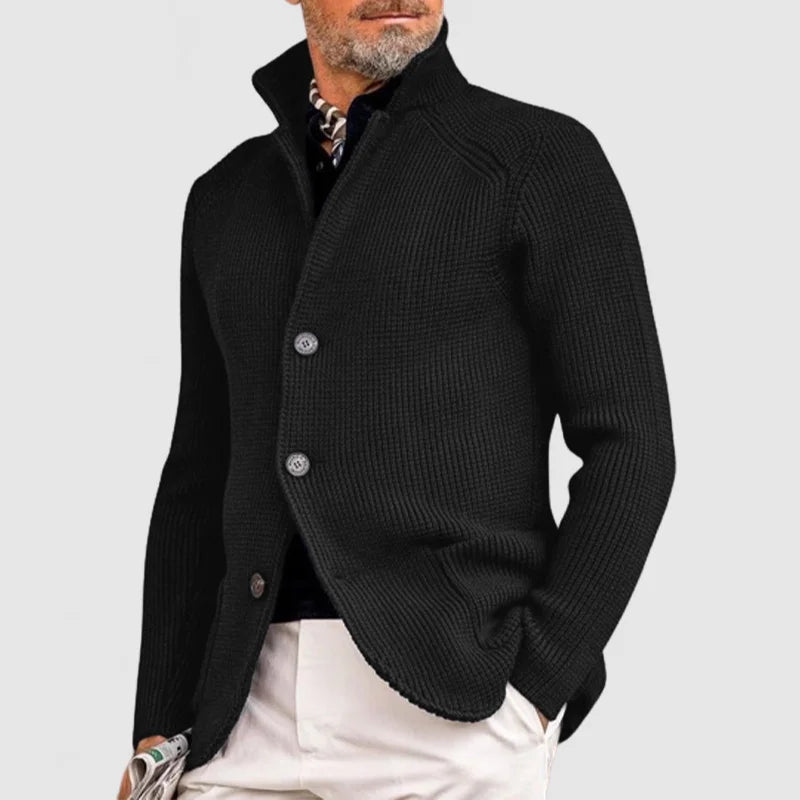 Herr Cardigan Elegant Polyester för Vardags- och Festbruk-2