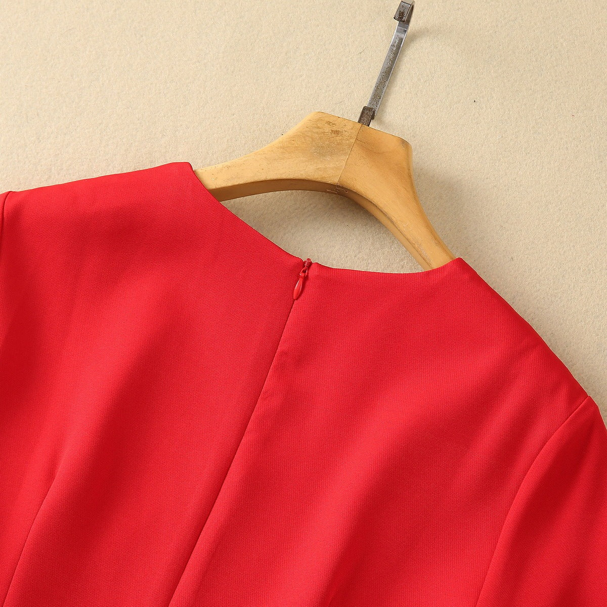 Kvinnors Rund Klänning Blommönster Bomull Polyester-6