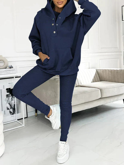Träningsdräkt för Dam, Mjuk Tygblandning, Loose Fit, Elegant Design för Sport och Avslappning 3