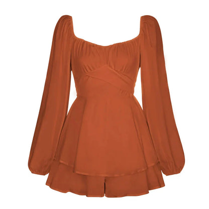 Kvinna Klänning Ruffled Bekväm Material av Hög Kvalitet-6