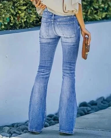 Dam Jeans Med Hög Midja Vintage Denim-3