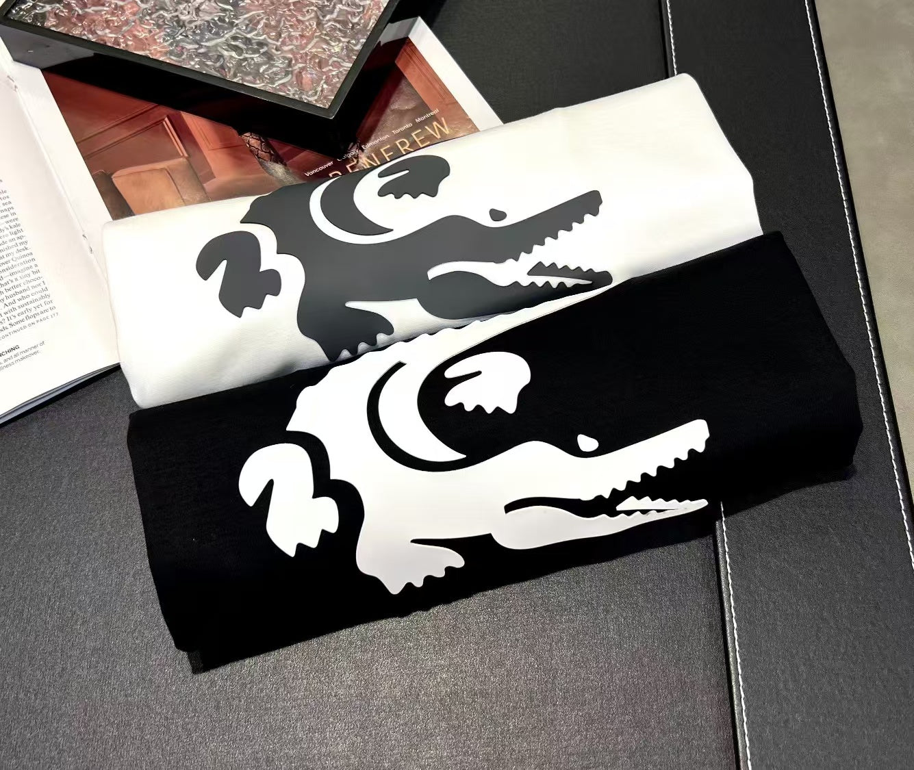 Herrskjorta Långärmad Silke och Bomull Cirkulär Halsringning-4