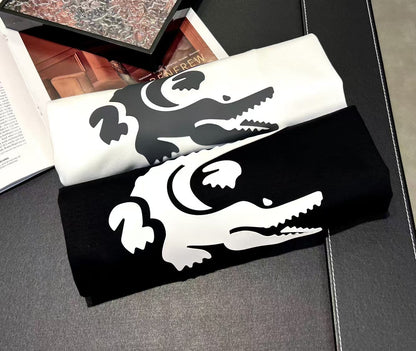 Herrskjorta Långärmad Silke och Bomull Cirkulär Halsringning-4