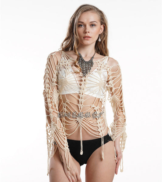 Dam Bikini Handcrocheted Hålmönster Akryl-1
