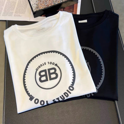 Mäns Långärmad T-shirt Rund Hals 100% Bomull-4