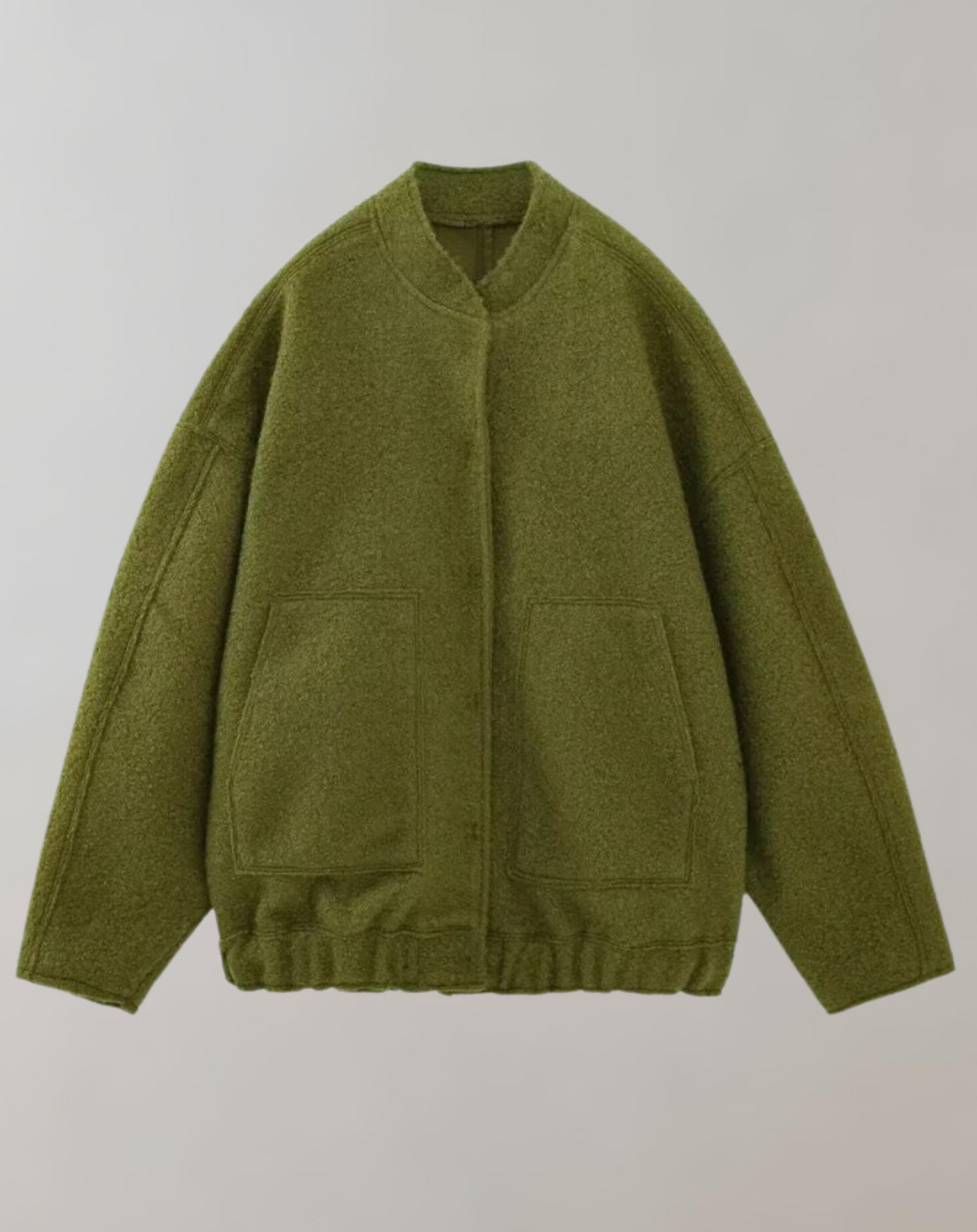 Damjacka Bomber Avslappnad Polyester med Dekorativ Design 6