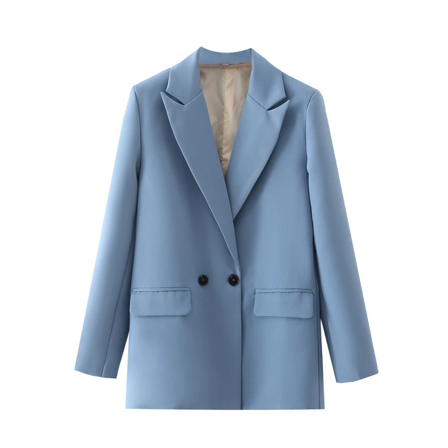 Variant image for Dam Blazer Två-Radig Vintage Stil Polyester Smal Silhuett-25