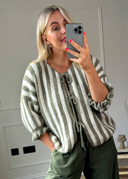 Variant image for Dam Tröja Tvåfärgad Vertikalt Randig Polyester-2