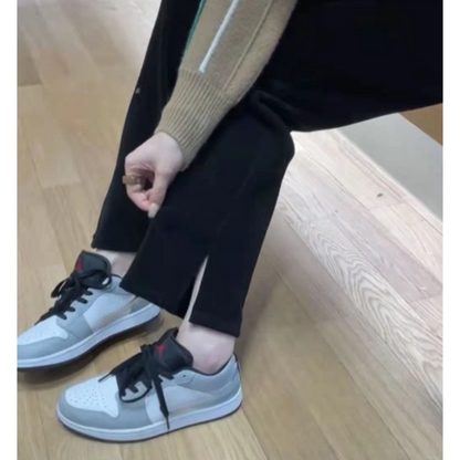 Byxor Dam Hög Midja Stickade Mjukt Material-2