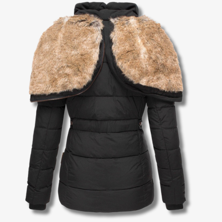 Damjacka med Huva Avslappnad Polyester för Vinter-4