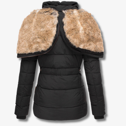 Damjacka med Huva Avslappnad Polyester för Vinter-4