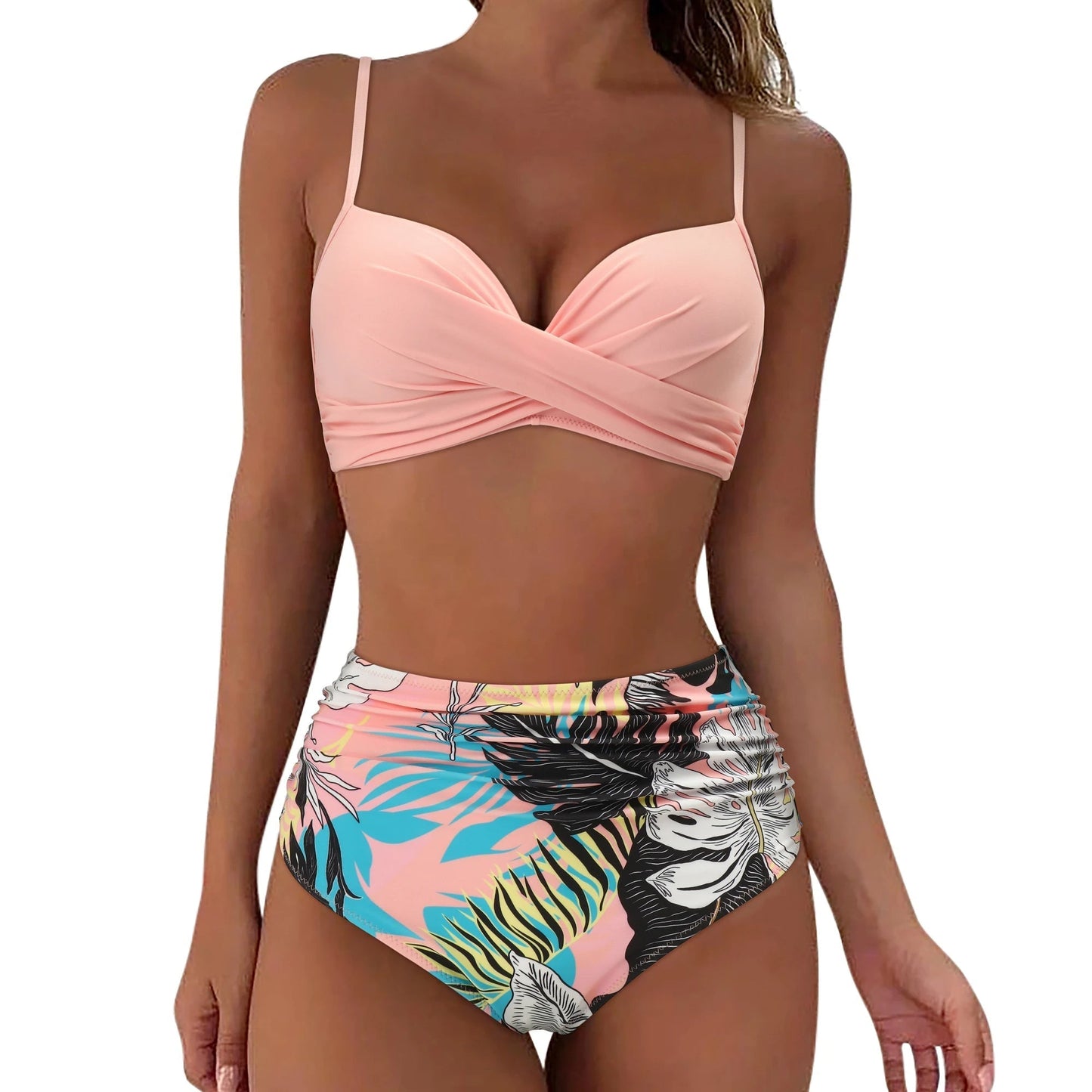 Dam Bikini Push Up Vadderad Elegant Nylon Spandex 15