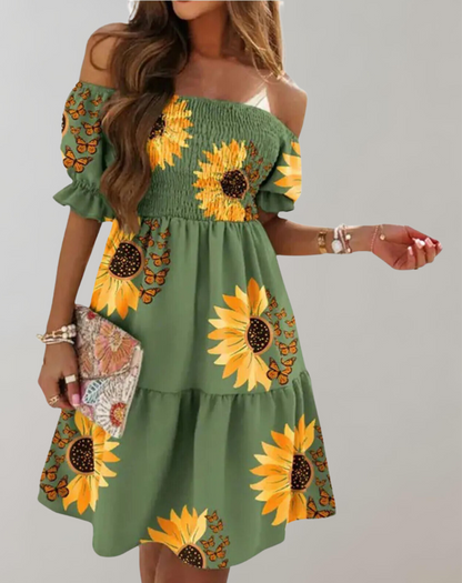 Variant image for Dam Strandklänning Utskärning Polyester Trendig Design-6