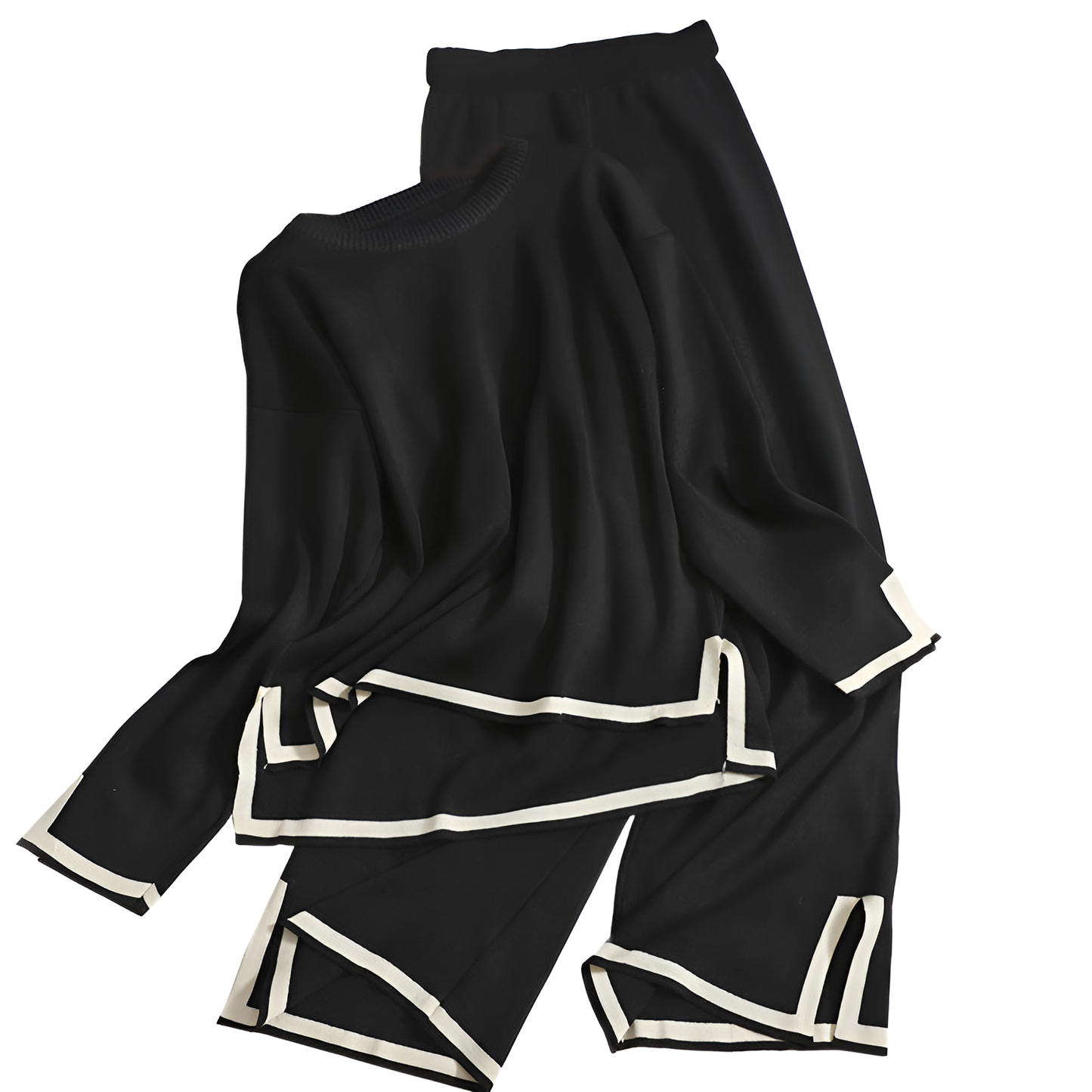 Dams Lounge Set Slitsad Elastisk Blandning 9