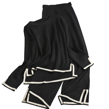 Dams Lounge Set Slitsad Elastisk Blandning 9