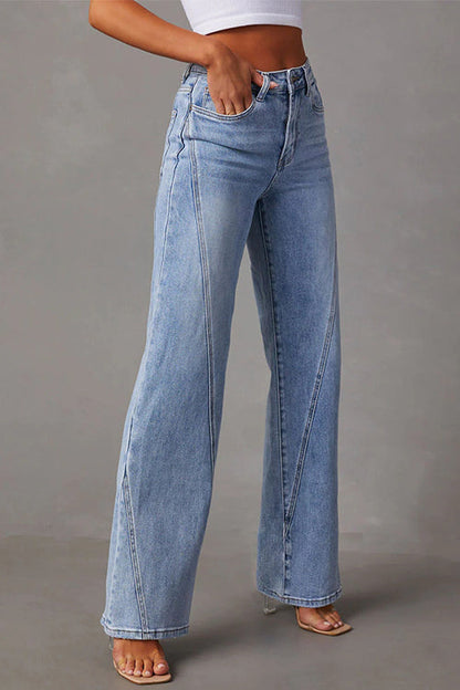 Dam Raka Ben Jeans Splice Bomull Polyester-2