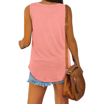 Dam Jersey Tank Top V-halslinje Mjuk Jersey 5