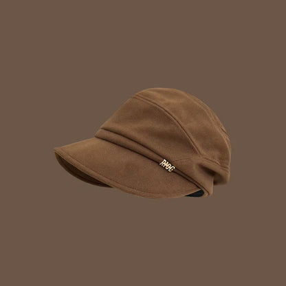 Dam Cabbie Hatt Elegant Bomulls- och Ullmix-6