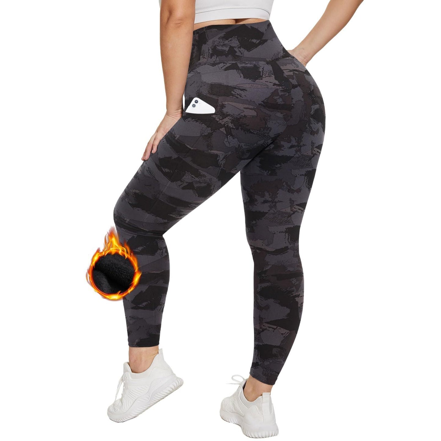 Variant image for Dam Leggings Högmidjade Fleece Polyester och Lammull-9