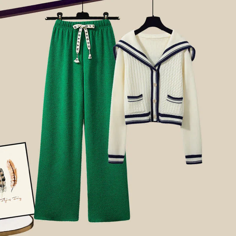 Variant image for Dam Set Pullover Kålmönster Polyester Fritidsbyxor-46