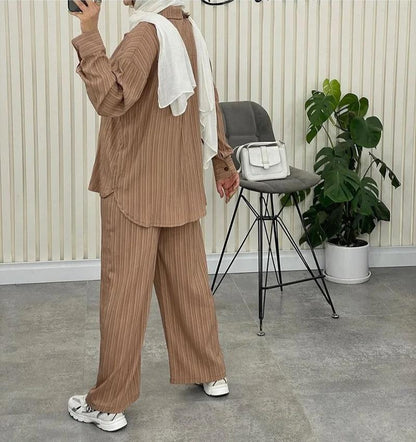 Dam Set med Skjorta och Byxor Elegant Chiffong-3