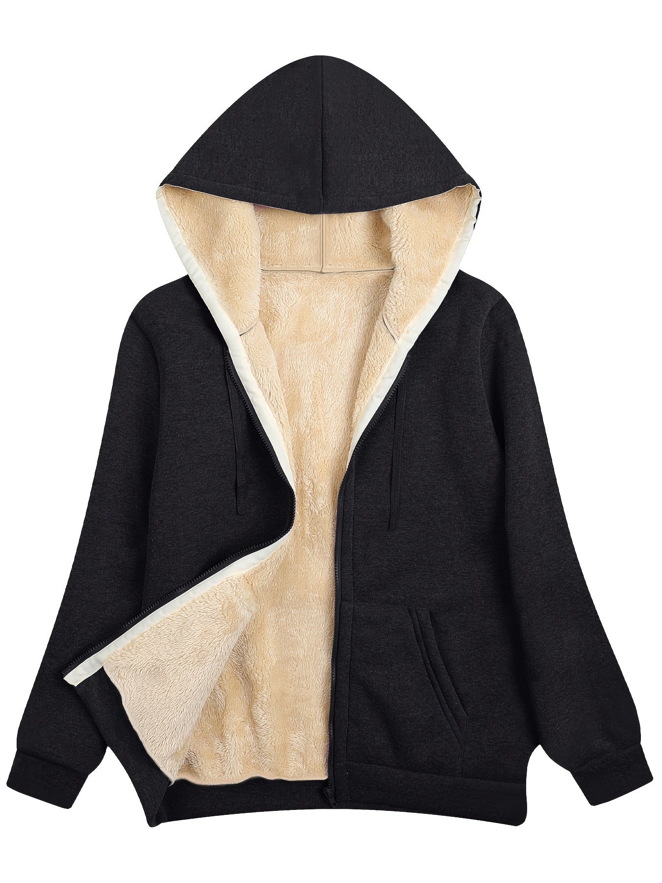 Svart Hoodie Herr med Fleecefoder – Klassisk Design och Mjuk Fleece för Bekväm Passform 7