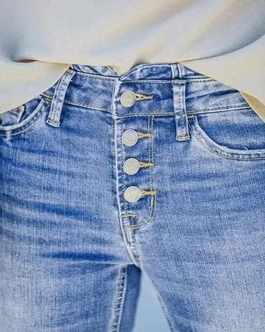 Dam Jeans Med Hög Midja Vintage Denim-6