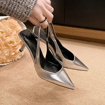 Dam Pumpar Elegant Skinn Komfort Halkfri Sula-6