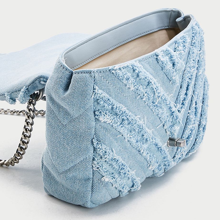 Dam Axelväska Fyrkantig PU Med Kedjeaxelrem-3