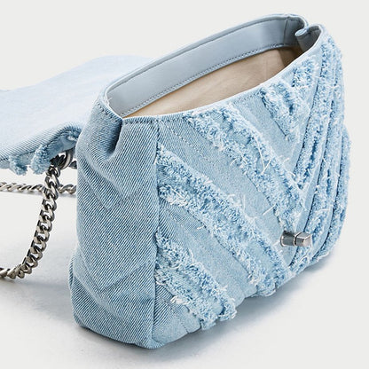 Dam Axelväska Fyrkantig PU Med Kedjeaxelrem-3