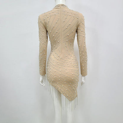 Variant image for Kvinna Stretchklänning Elegant Polyester Kort Kjol-1