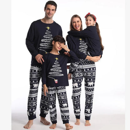 Julpyjamas Familj Unisex Mjuk Tyg för Festliga Stunder-6
