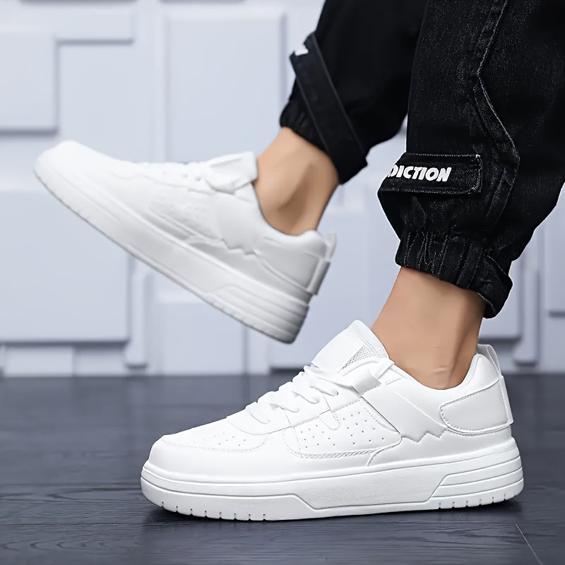 Mäns Sneakers Plattform Casual PU Tyg-4