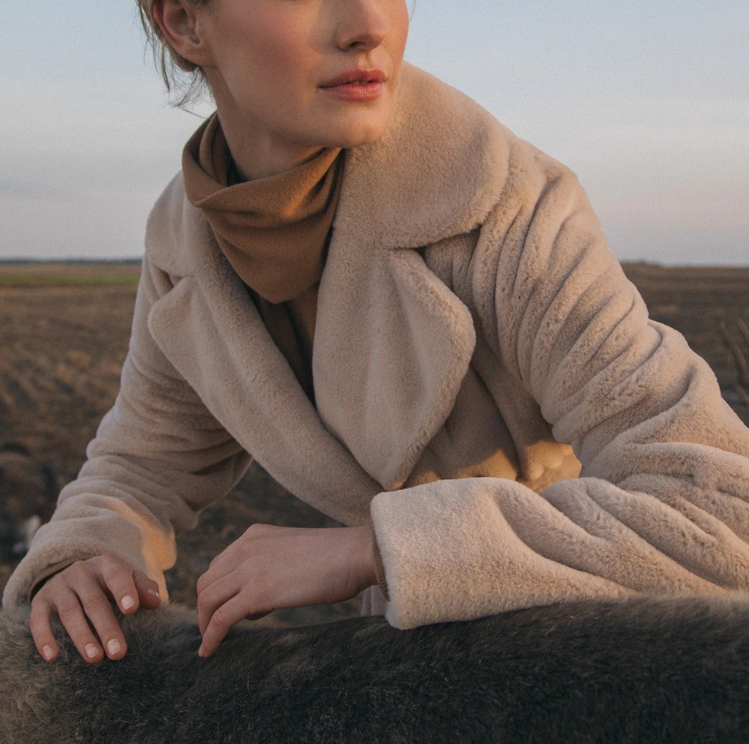 Lång Vinterjacka Dam Varm Design Högkvalitativ Textil-4
