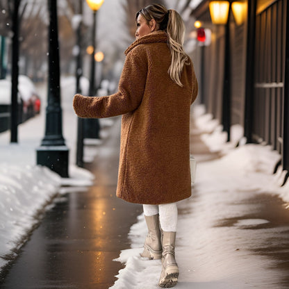 Damjacka Vinter Elegant Praktisk För Kalla Dagar-2