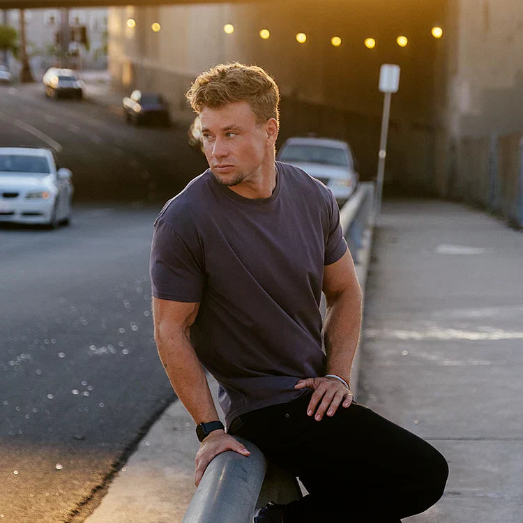 Herr T Shirt Sportig Stil i Mjuk Polyester för Träning och Fritid-4