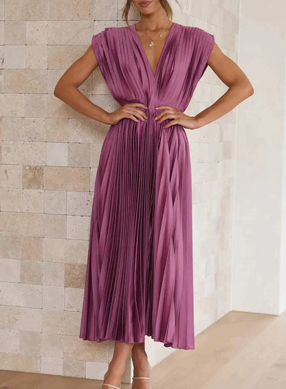 Variant image for Maxiklänning Dam Ärmlös Lätt Material Elegant Silhuett-21