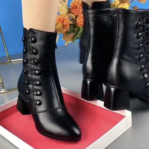 Damer Ankelstövlar i Gummi och Syntet för Vintermode – Elegant Design med Bra Grepp, Storlek 36-41 1