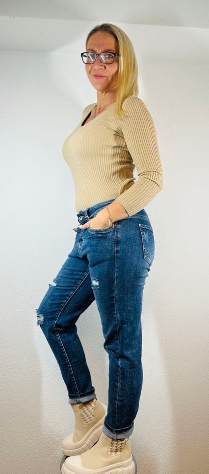 Dam Byxor Mamma Fit Elastan Bekväma med Resår i Midjan Snygga Byxor-2