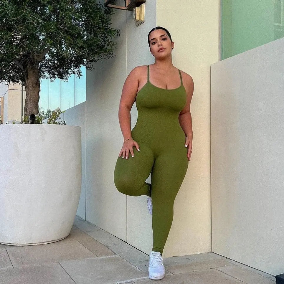 Dam Jumpsuit Rökfylld Nylon Spandex-2