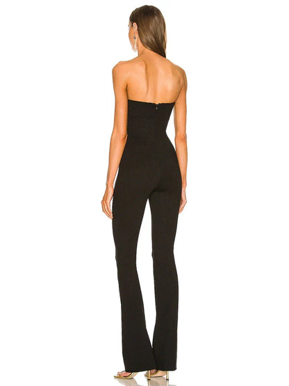 Dam Jumpsuit Dekorativ Halsringning Polyester Spandex-4